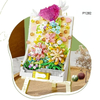 New Artistic Creational Floral Easel Combine Building Blocks with Paintings Ornaments